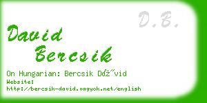 david bercsik business card